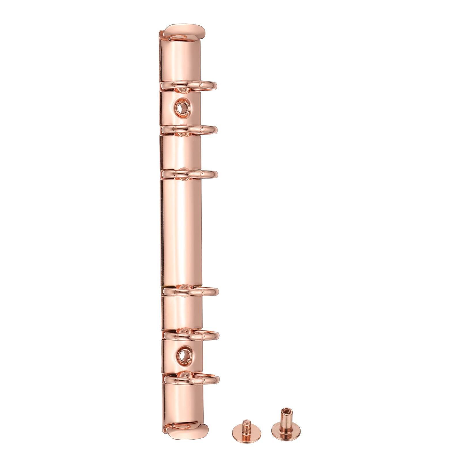 Unique Bargains - 6 Holes Ring Binder, A6 Notebook 20mm Book Binding Kits Planner Maker Binder Ring Clip Mechanisms with Screw - Rose Gold price history on PriceWatchPro