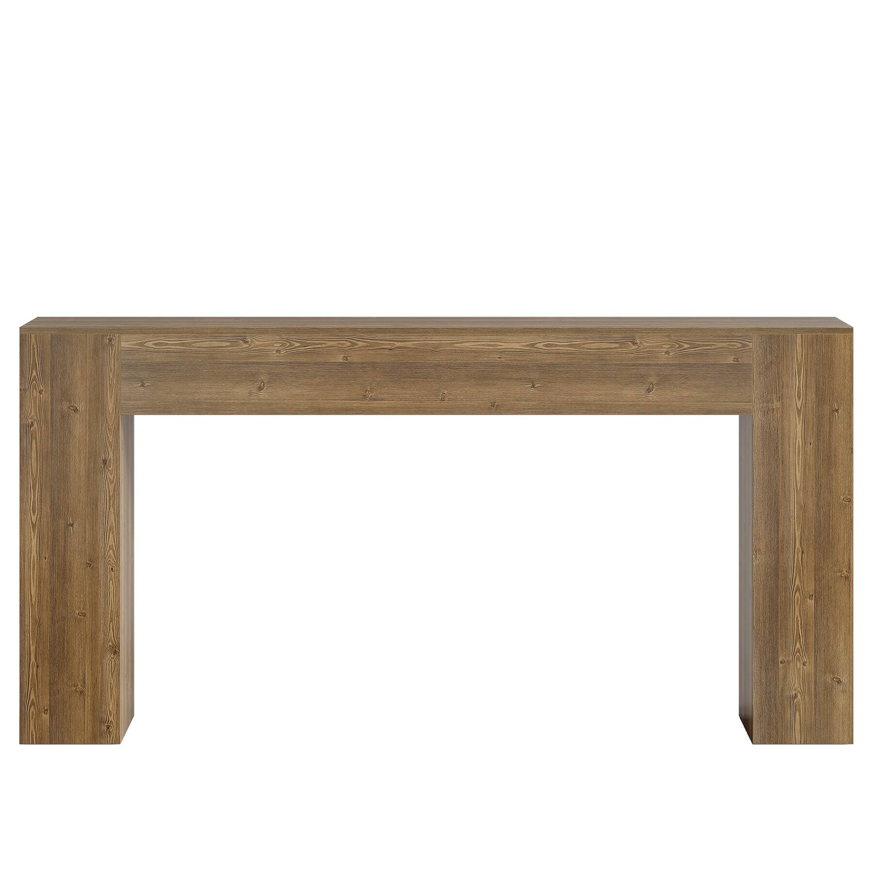 Angle. Kadyn - Kadyn Wood Console Table, Entryway Stand, Sofa Side Table, Display Bench, Stylish Home Decor,  Brown - Brown.