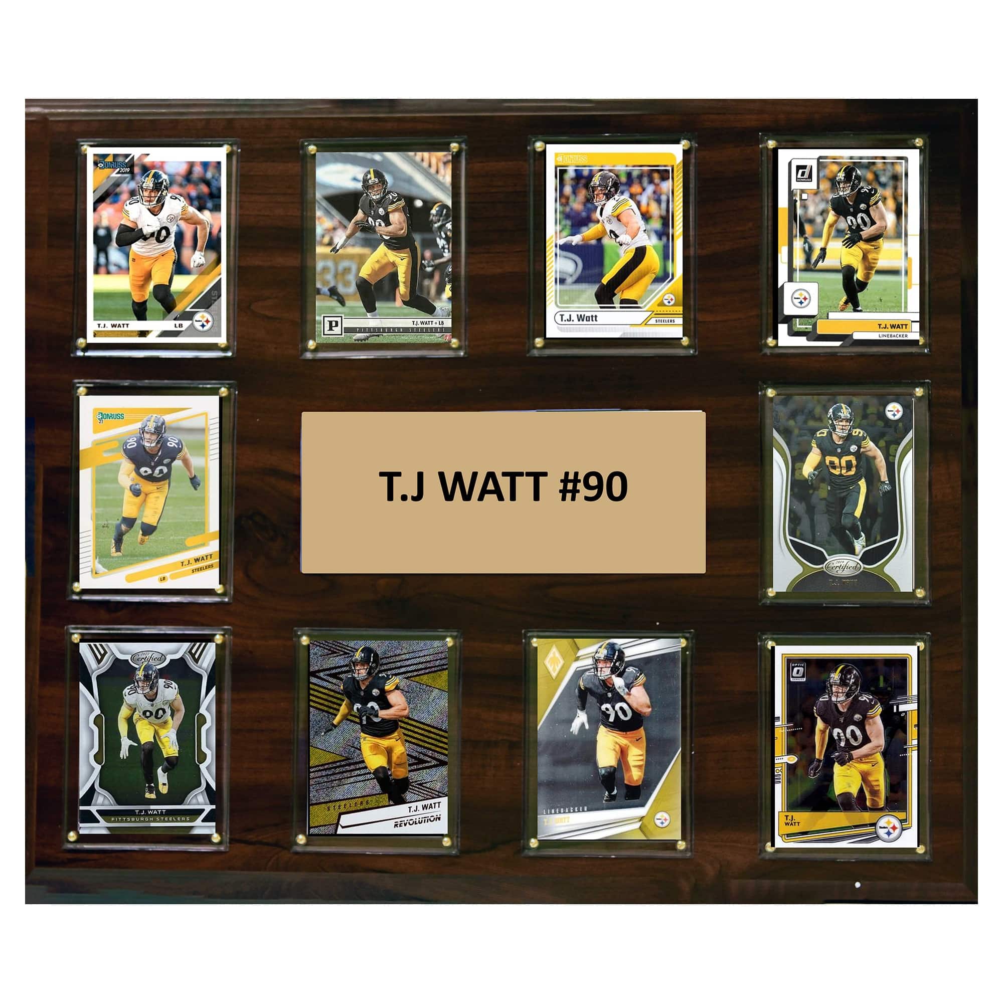 "C&I Collectibles - T.J. Watt Pittsburgh Steelers 15"" x 18"" Trading Card Plaque - Multicolor" price history on PriceWatchPro