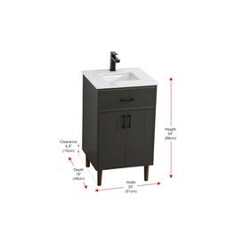Elegant Kitchen and Bath - Chandler 20 Inch Single Bathroom Vanity In - Mocha Brown