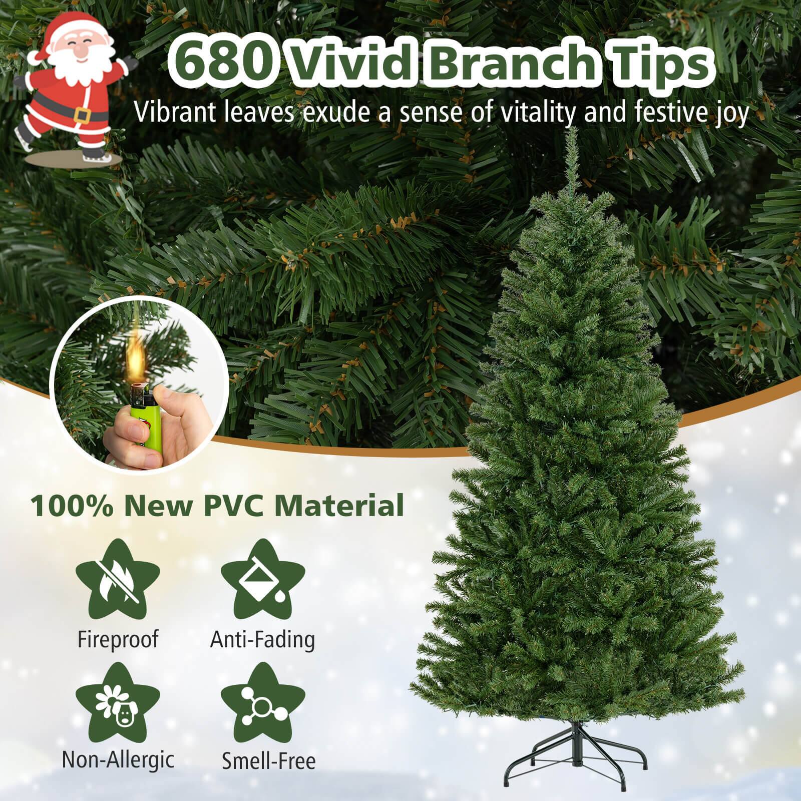 680 Vivid Branch Tips  
Vibrant leaves exude a sense of vitality and festive joy  

100% New PVC Material  
Fireproof  
Anti-Fading  
Non-Allergic  
Smell-Free