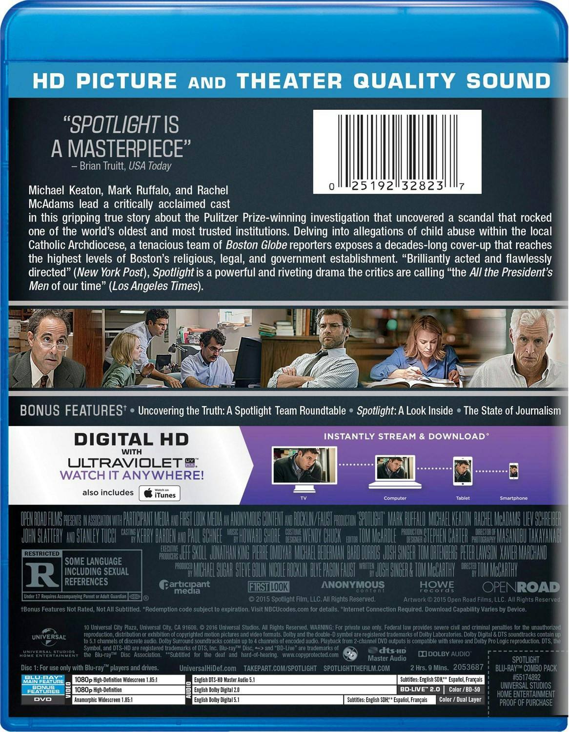 Angle. Spotlight (DVD + Digital) [Blu-ray].