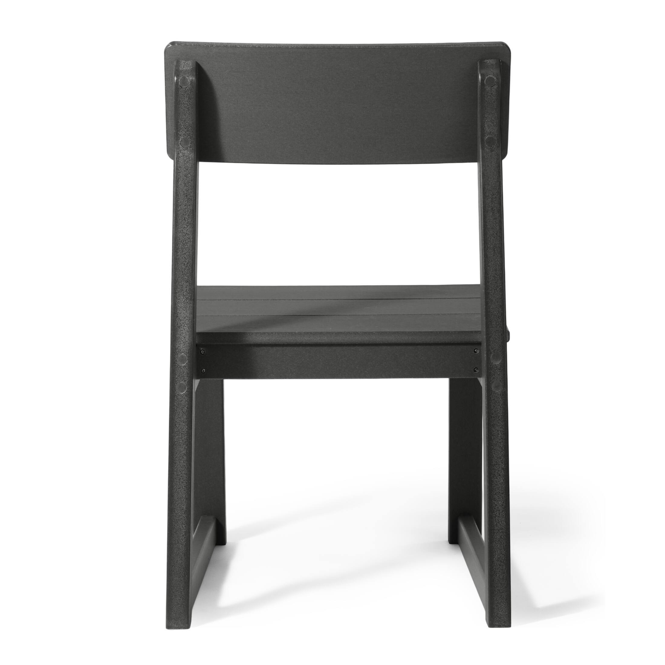 Alt View 1. WestinTrends - WestinTrends Paloma Modern HDPE Outdoor Armless Patio Dining Chairs (Set of 2) - Gray.