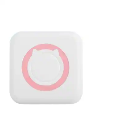 Front. Stock Preferred - Portable Wireless Thermal Printer /Pink - White Pink.