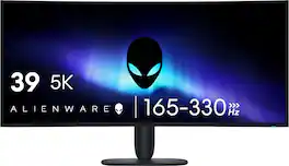 Alienware - 39" 5K OLED 330Hz 0.03ms FreeSync Premium Pro and G-SYNC Compatible Curved Gaming Monitor with HDR (HDMI, DisplayPort) - Black