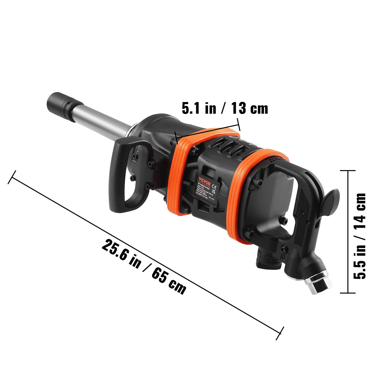 VEVOR Inch Air Impact Wrench, Up to 5175 ft lbs Beast Reverse