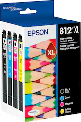 Epson - 812 DURABrite Ultra Ink High Capacity Black & Color Cartridge Combo Pack (T812XL-XCS) - Front_Zoom