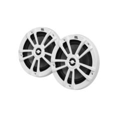 Front. JBL - JBL MARINESTAGE6 6-1/2" (160mm) two-way marine audio multi-element speaker 60W – WHITE - Black.