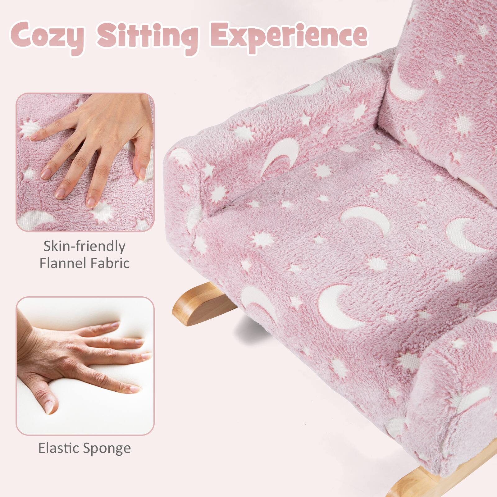 Cozy Sitting Experience

- Skin-friendly Flannel Fabric
- Elastic Sponge