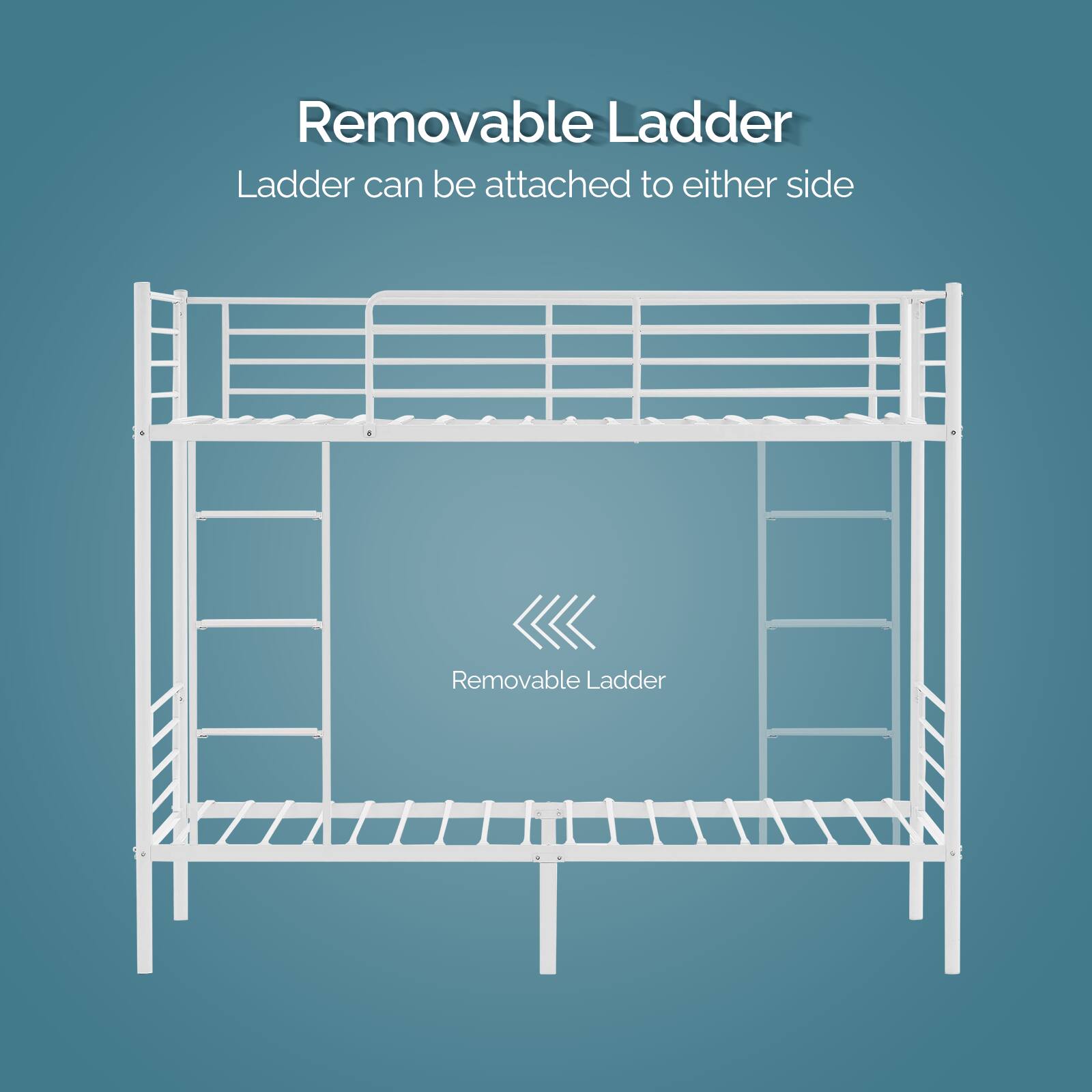 Removable Ladder  
Ladder can be attached to either side