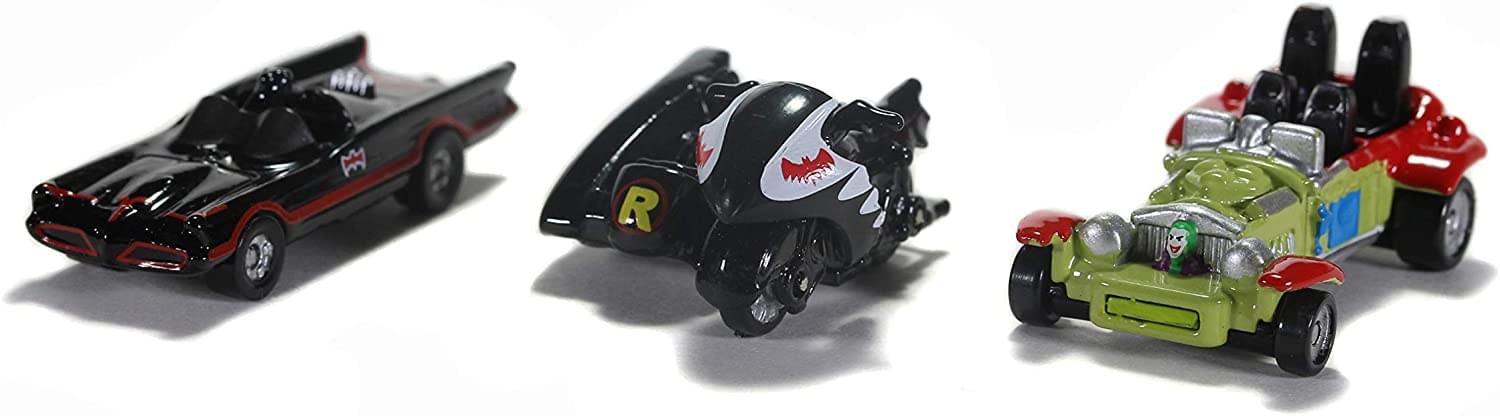 Alt View 1. DC Universe - Batman 1966 TV Series Nano Hollywood Rides 3-Pack - Black.
