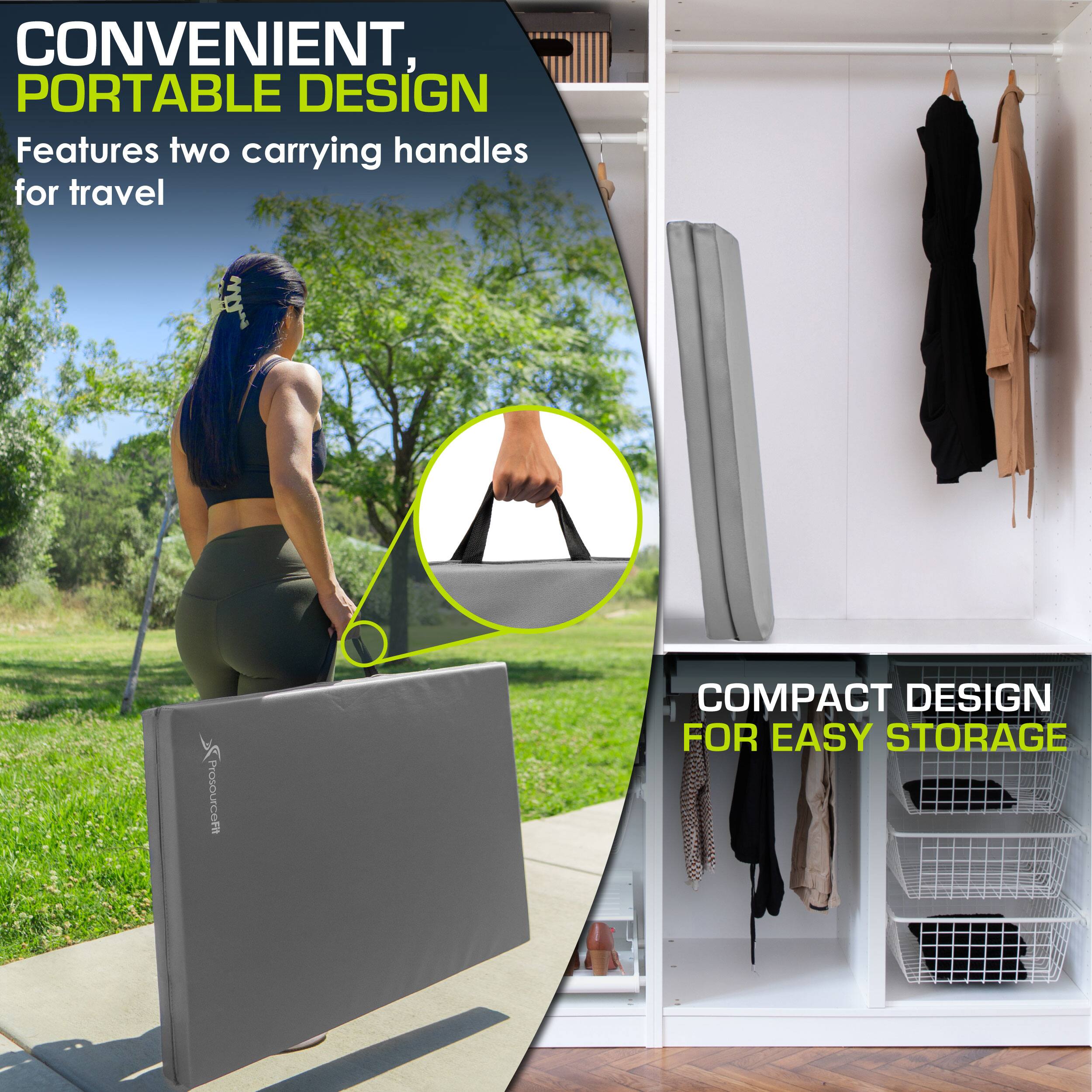 CONVENIENT, PORTABLE DESIGN Features two carrying handles for travel. COMPACT DESIGN FOR EASY STORAGE.