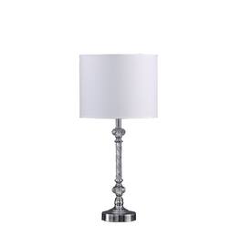 APRILSOUL - 19.25 in In Audrey Twisted Crystal Modern Silver Table Lamp