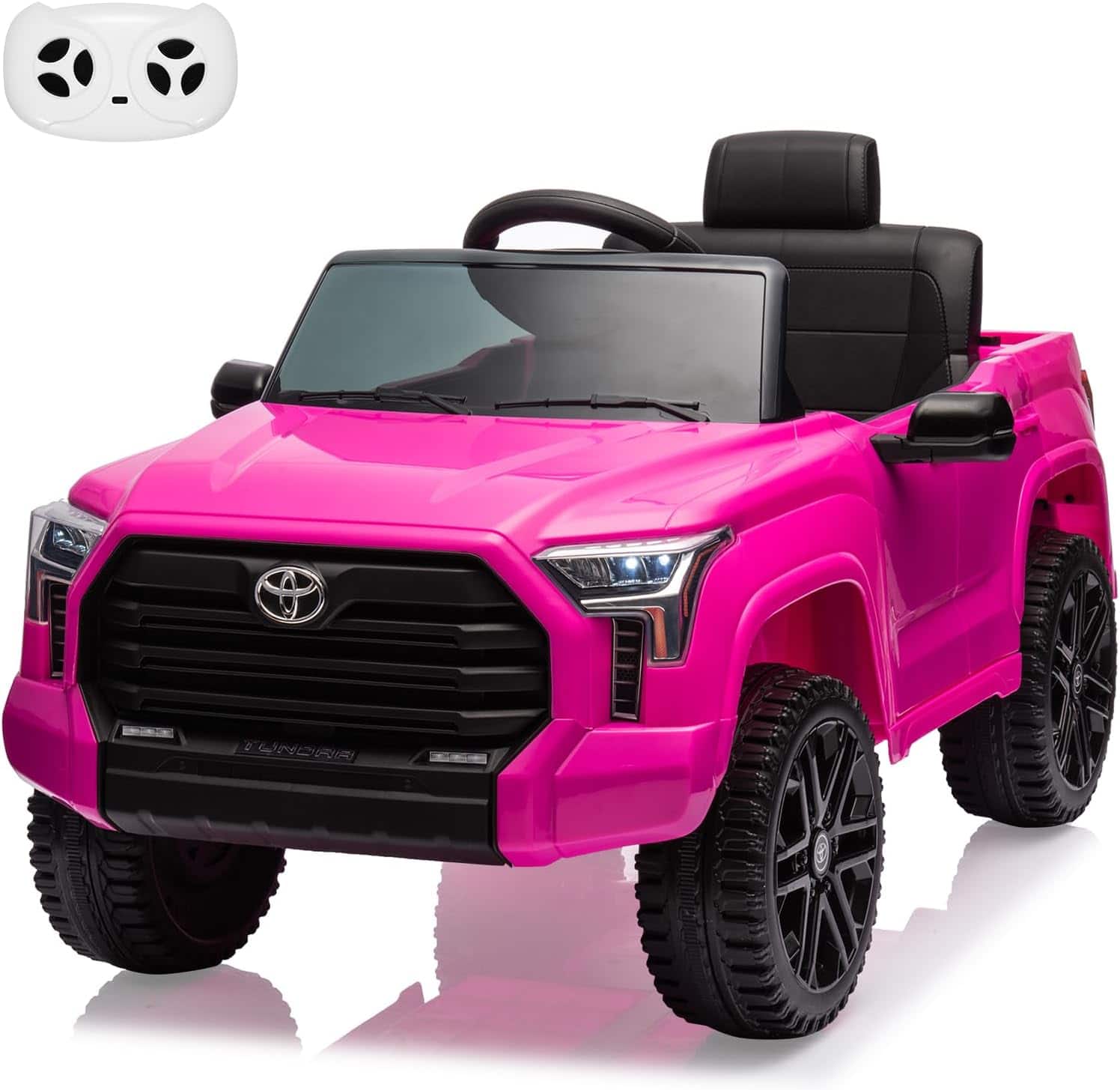 Homhougo - 12V Toyota Ride On Car for Kids, Remote Control Electric Truck w/Double Doors