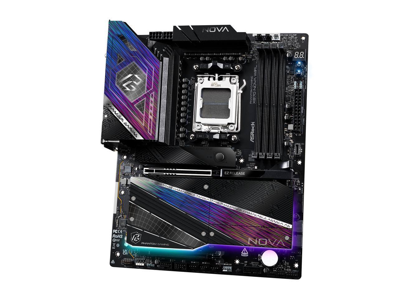 NOVA 8.8 AMA BARNL - WFI GAMING VAON PHANTOM X870 ASRock EZ RELEASE ReC RoHS 0u UK EAN CAA ALA ASOLA AAM maras ND orenmrce AAA 6 I2 PHANTOM GAMING NOV