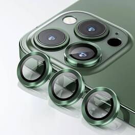 Entronix - Premium Camera Lens Protector for iPhone 13 Pro and 13 Pro Max - Durable Metal Design - Green
