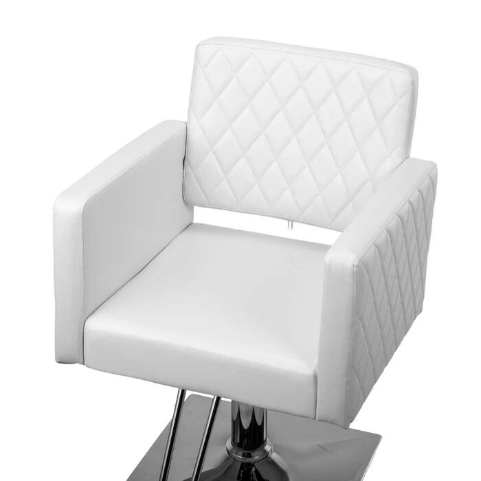 Angle. Winado - All Purpose Hydraulic Barber Chair Hair Styling Chair 360° Swivel Beauty Spa Equipment with Hydraulic Pump and Footrest - White.