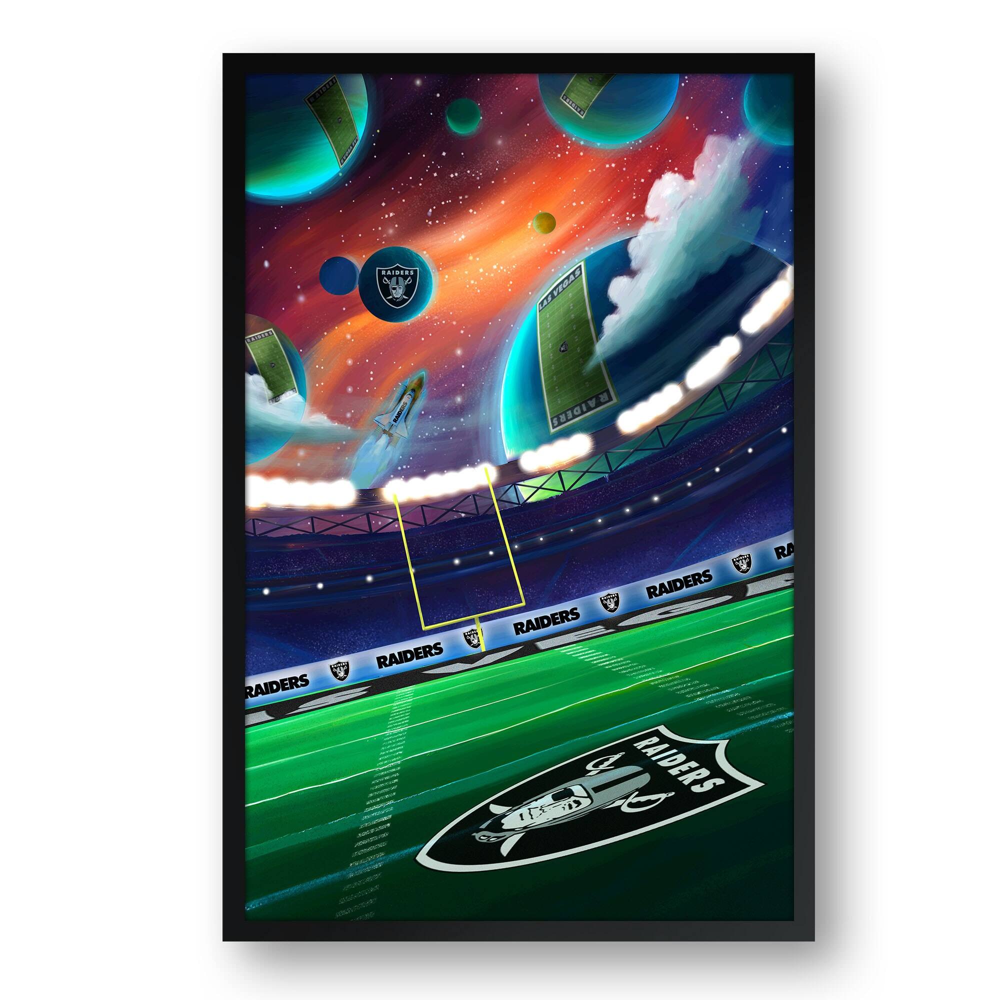 Las Vegas Raiders Galaxy Print Framed Art