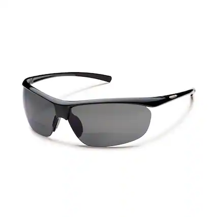 Front. Suncloud - Suncloud Zephyr Rimless 1.50 Readers Sunglasses (Black/Gray) - Black.