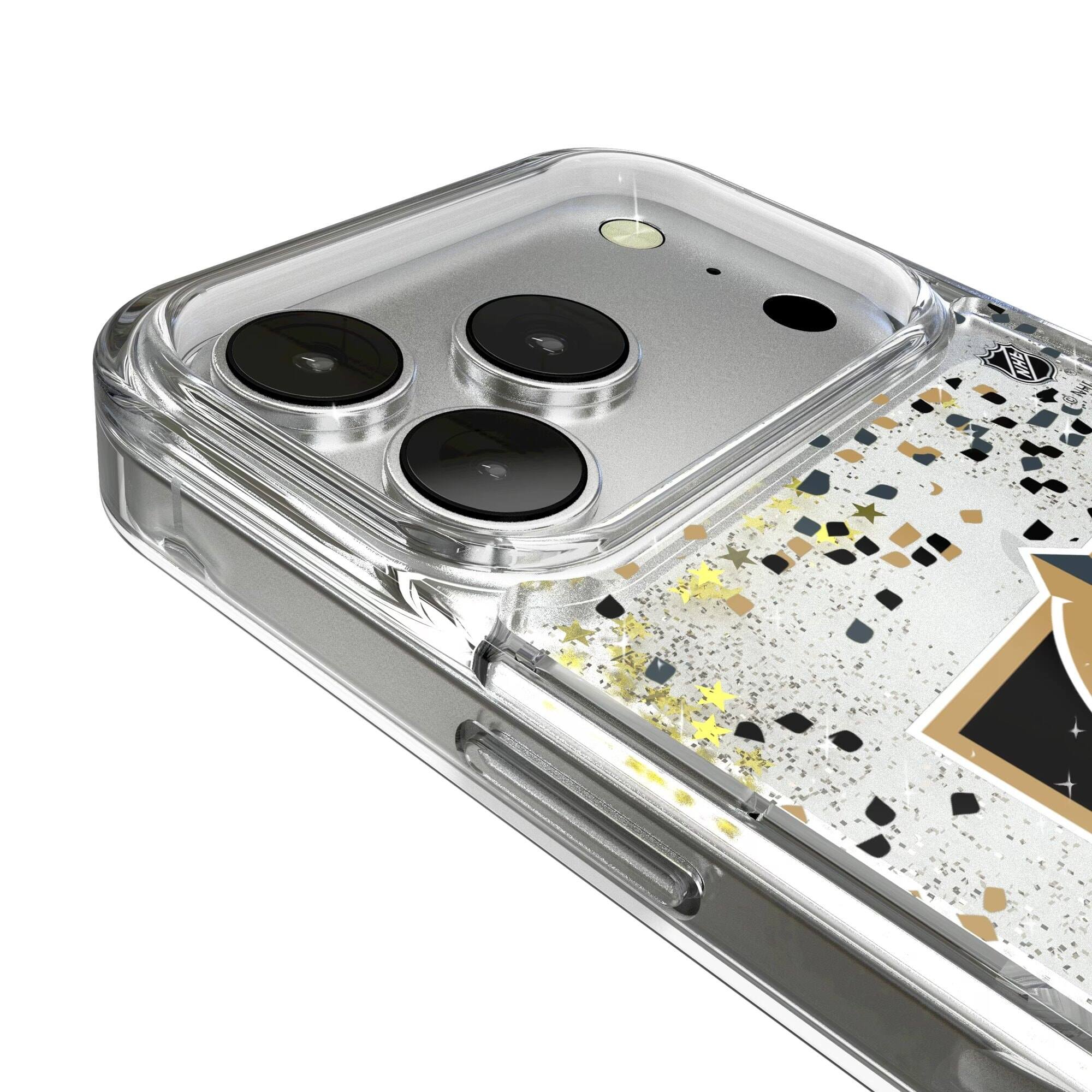 Alt View 2. Keyscaper - Vegas Golden Knights iPhone Confetti Glitter Case - 16 - Multicolor.
