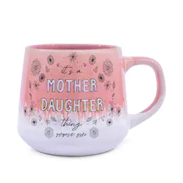 Silver Buffalo - Gilmore Girls "It's A Mother Daughter Thing" Pottery Mug | Holds 18 Ounces - Pink