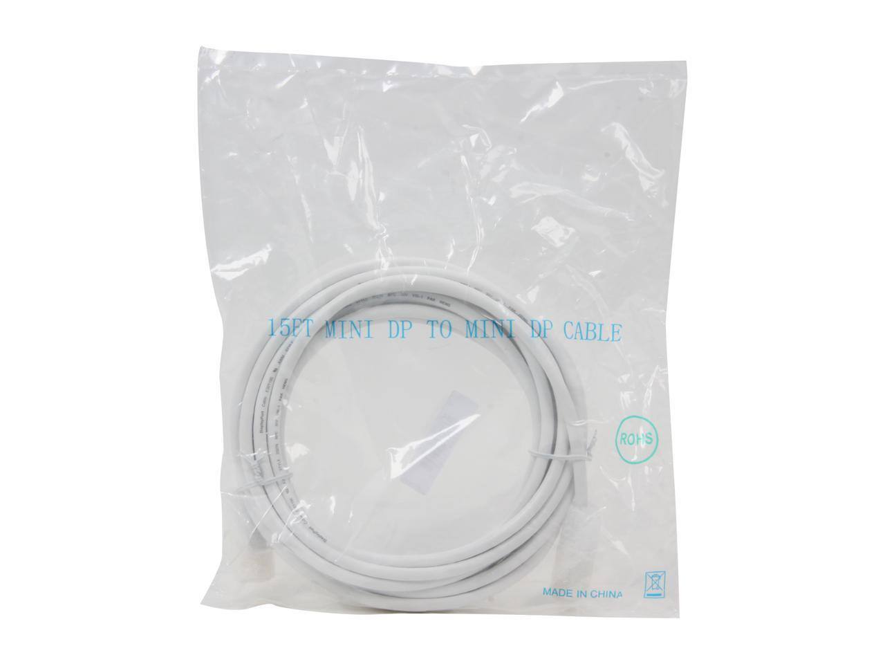 15FT MINI DP TO MINI DP CABLE  
ROHS  
MADE IN CHINA