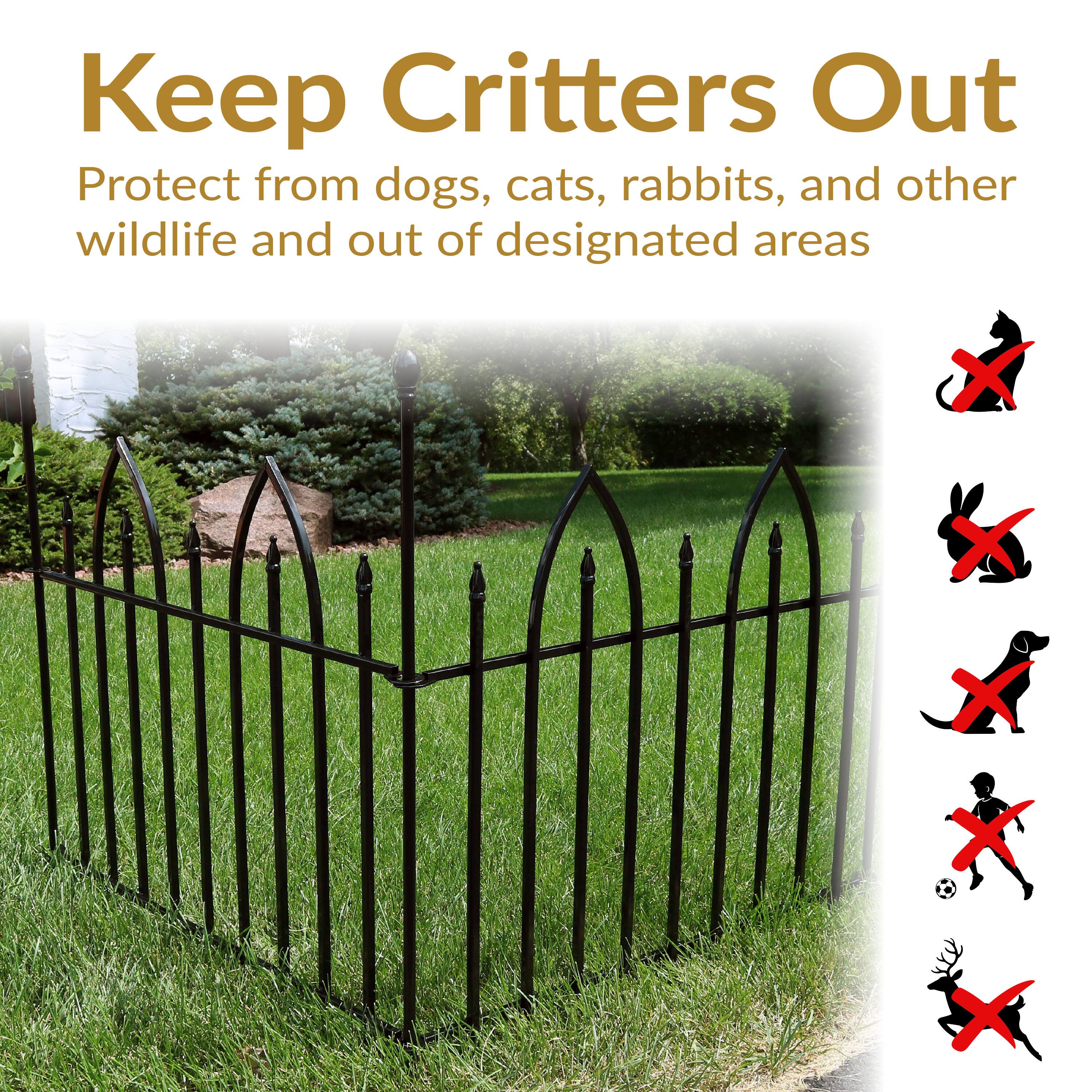 Keep Critters Out  
Protect from dogs, cats, rabbits, and other wildlife and out of designated areas