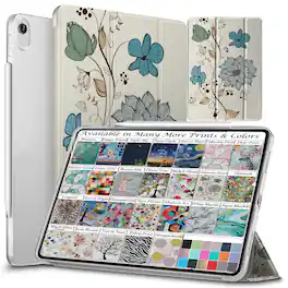 DuraSafe - iPad Mini 6th Gen 8.3" 2021 Case A2567 A2568 A2569 MK7M3LL/A MLWL3LL/A MK7R3LL/A MK7P3LL/A TriFold Smart Auto Sleep/Wake - Watercolor Flowers