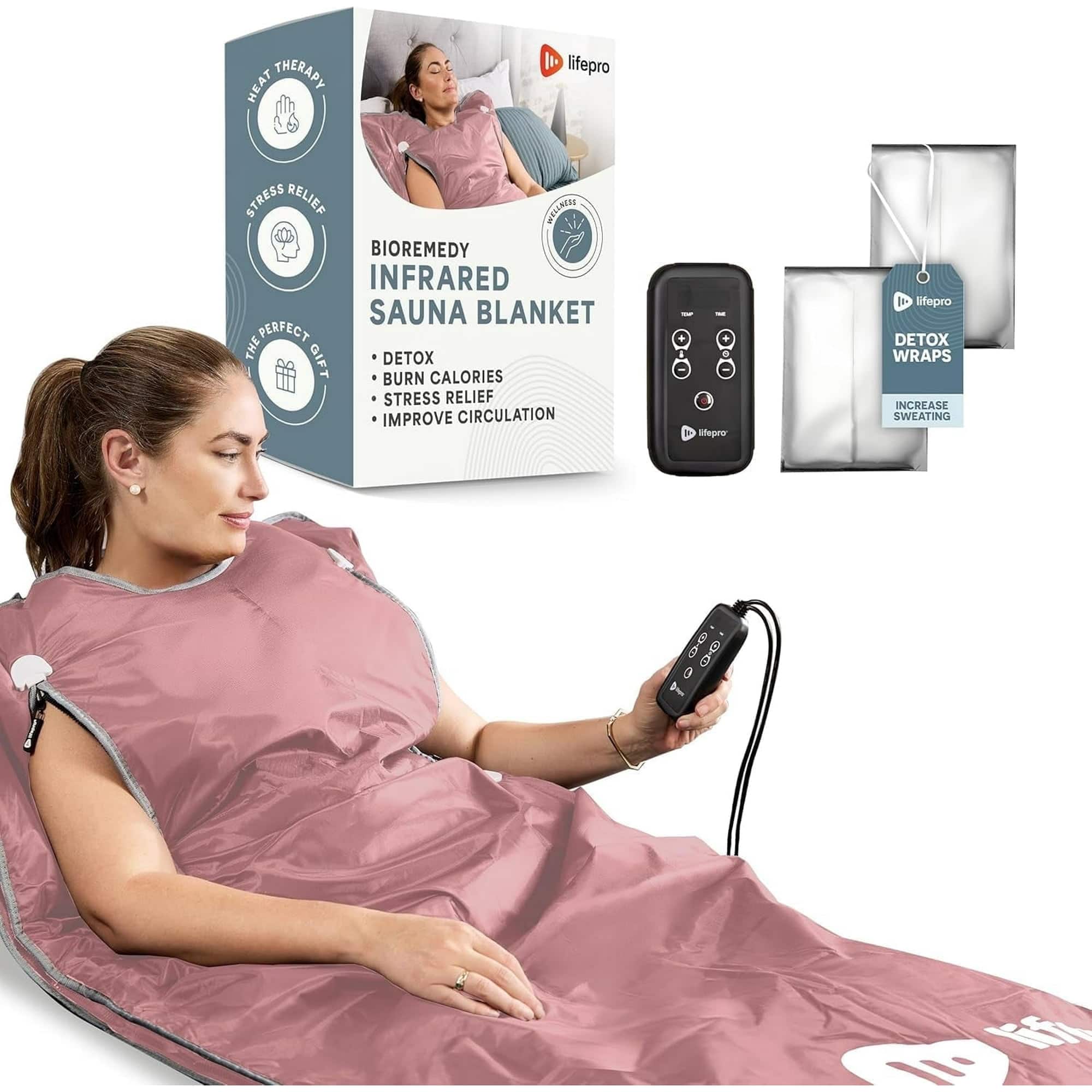 LifePro - Red Light Therapy Belt Color True Black 660nm 850nm Infrared Heating Pad for Body Pain Relief - Pink price history on PriceWatchPro