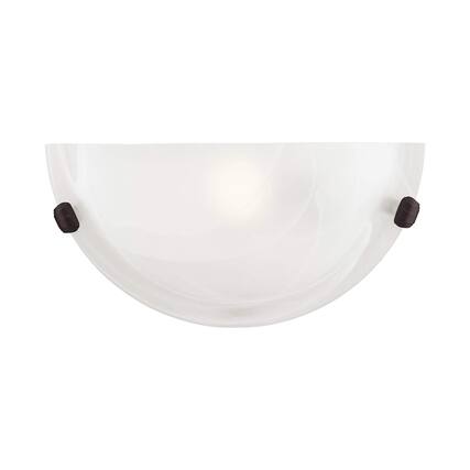 Front. Earthley Blooms - Lighting 4271 07 Oasis 1 light Bronze Wall Sconce White - Bronze.