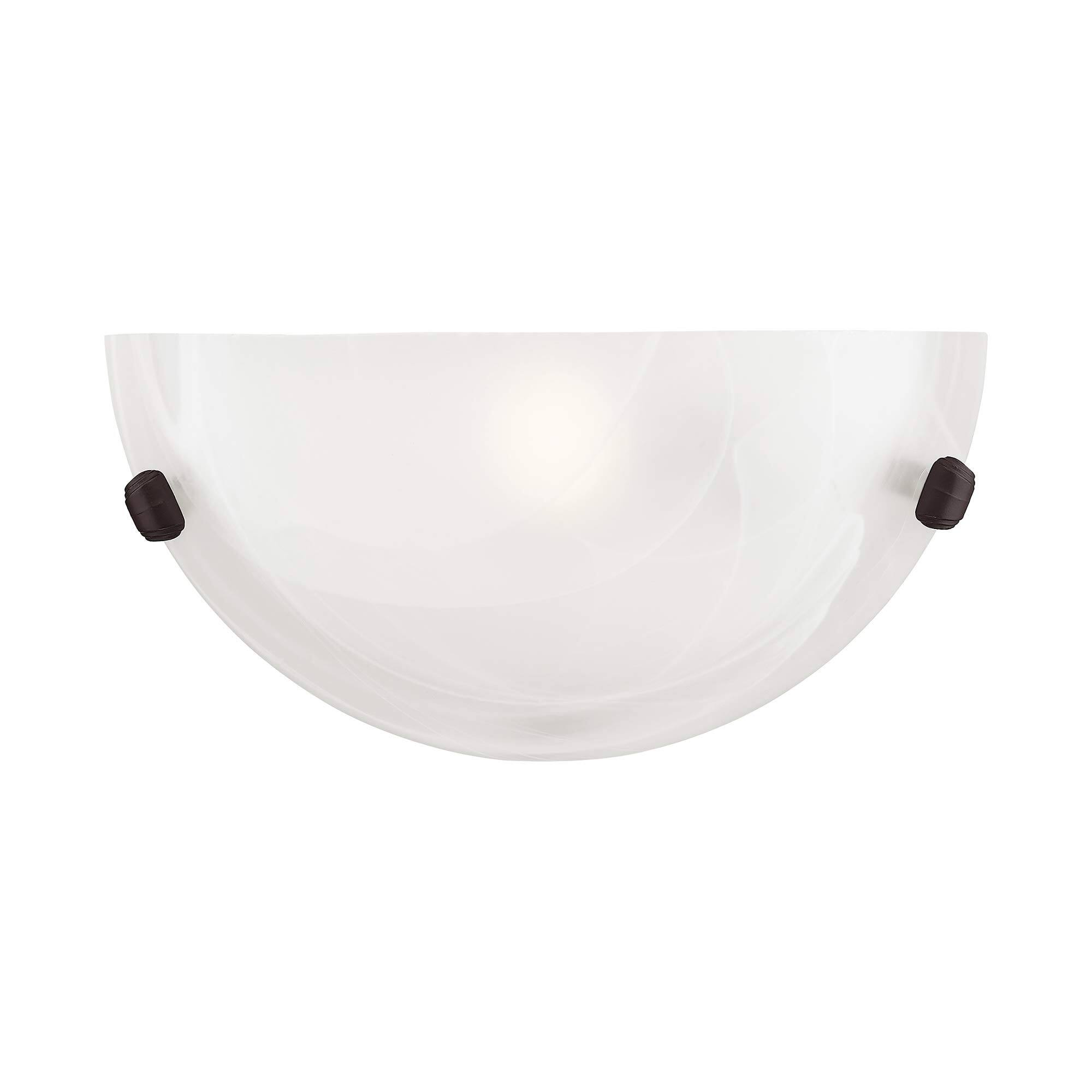 Front. Earthley Blooms - Lighting 4271 07 Oasis 1 light Bronze Wall Sconce White - Bronze.