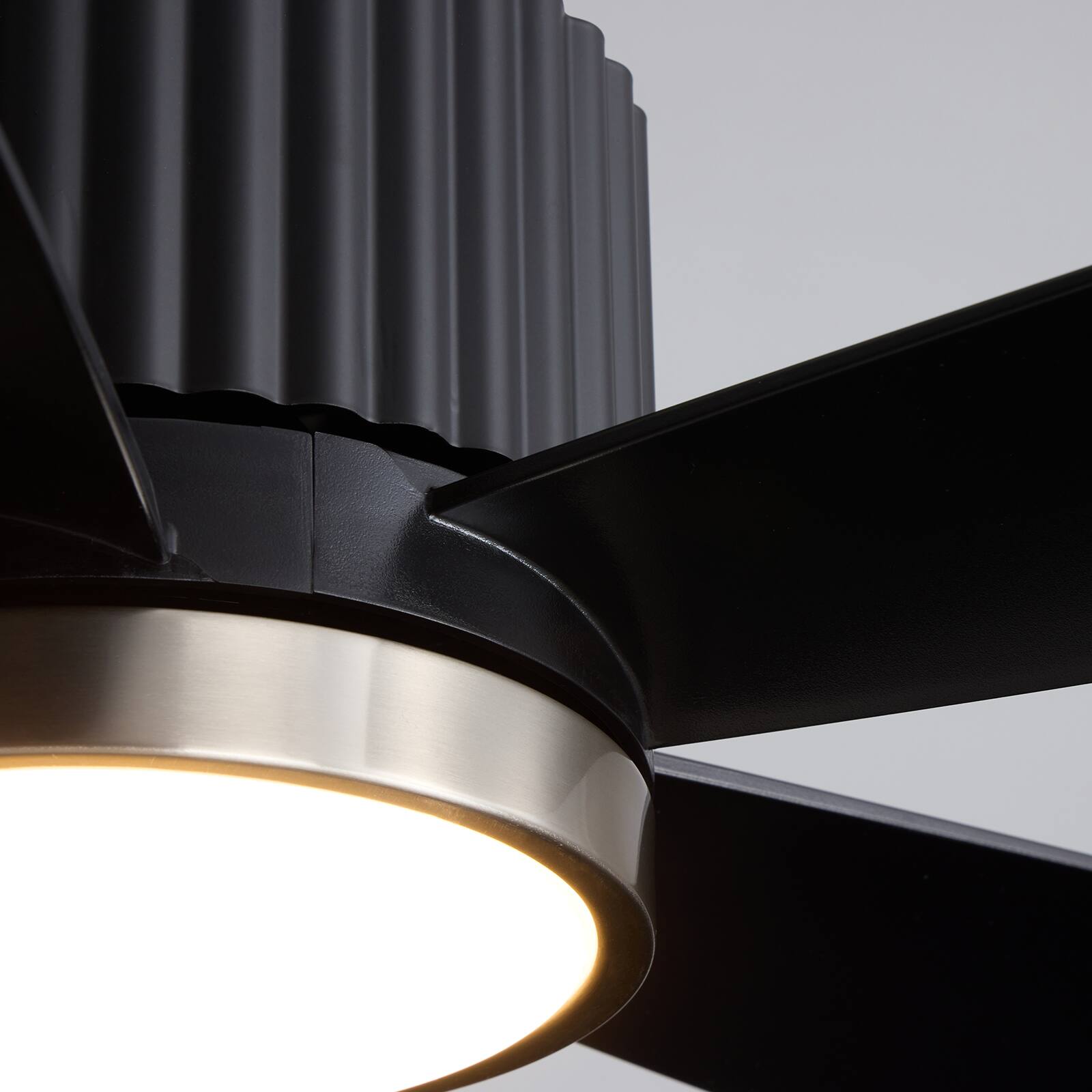 Alt View 9. Siljoy - 52" Modern Black Ceiling Fan with Light, 5-Blade DC Fan with Remote/App - BLACK.