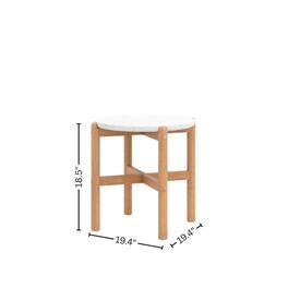 Outdoor Escape - Outdoor Side Table, Small Patio Table for Outside or Porch Use - Natural