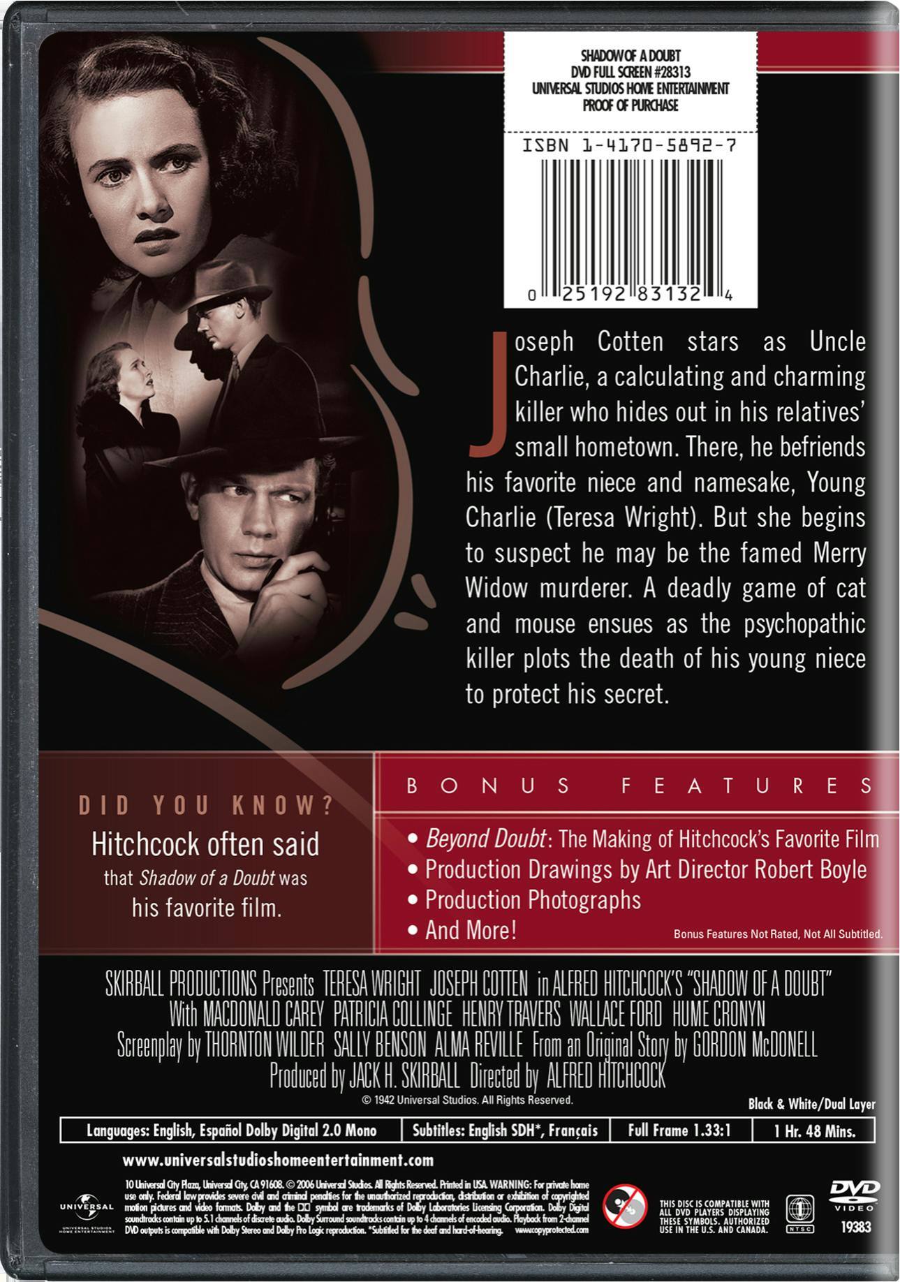 Angle. Shadow of a Doubt [DVD].