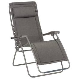 Lafuma - RSX Clip Sunbrella Outdoor Steel Folding Patio Lawn Recliner Chair, Slate - Gray