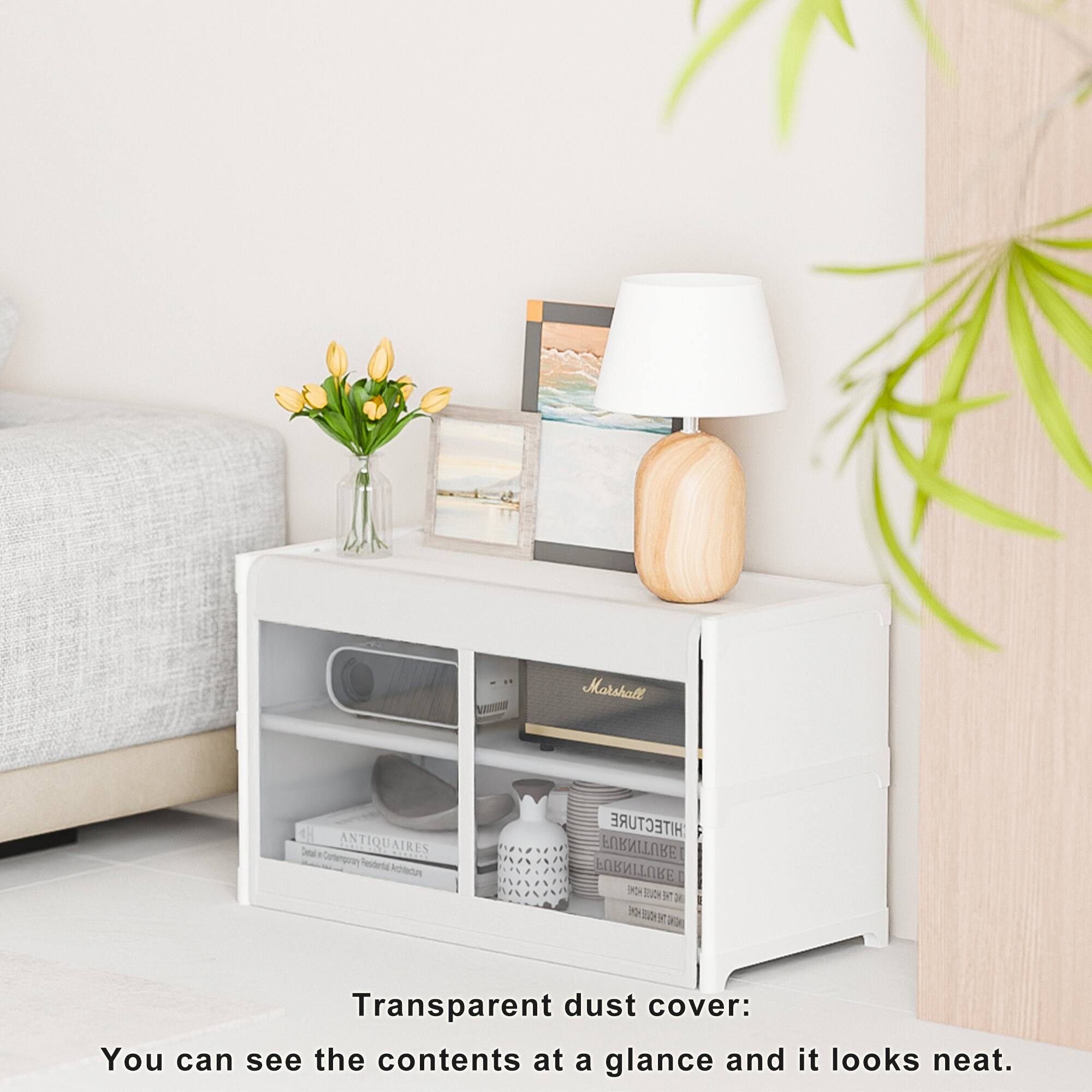 Marshall Sea  
ANTIQUAIRES  
Ceterganny Pestetial  
Riedas  
HITECTURE  
FURNITURE  
FURNITURE  

Transparent dust cover:  
You can see the contents at a glance and it looks neat.
