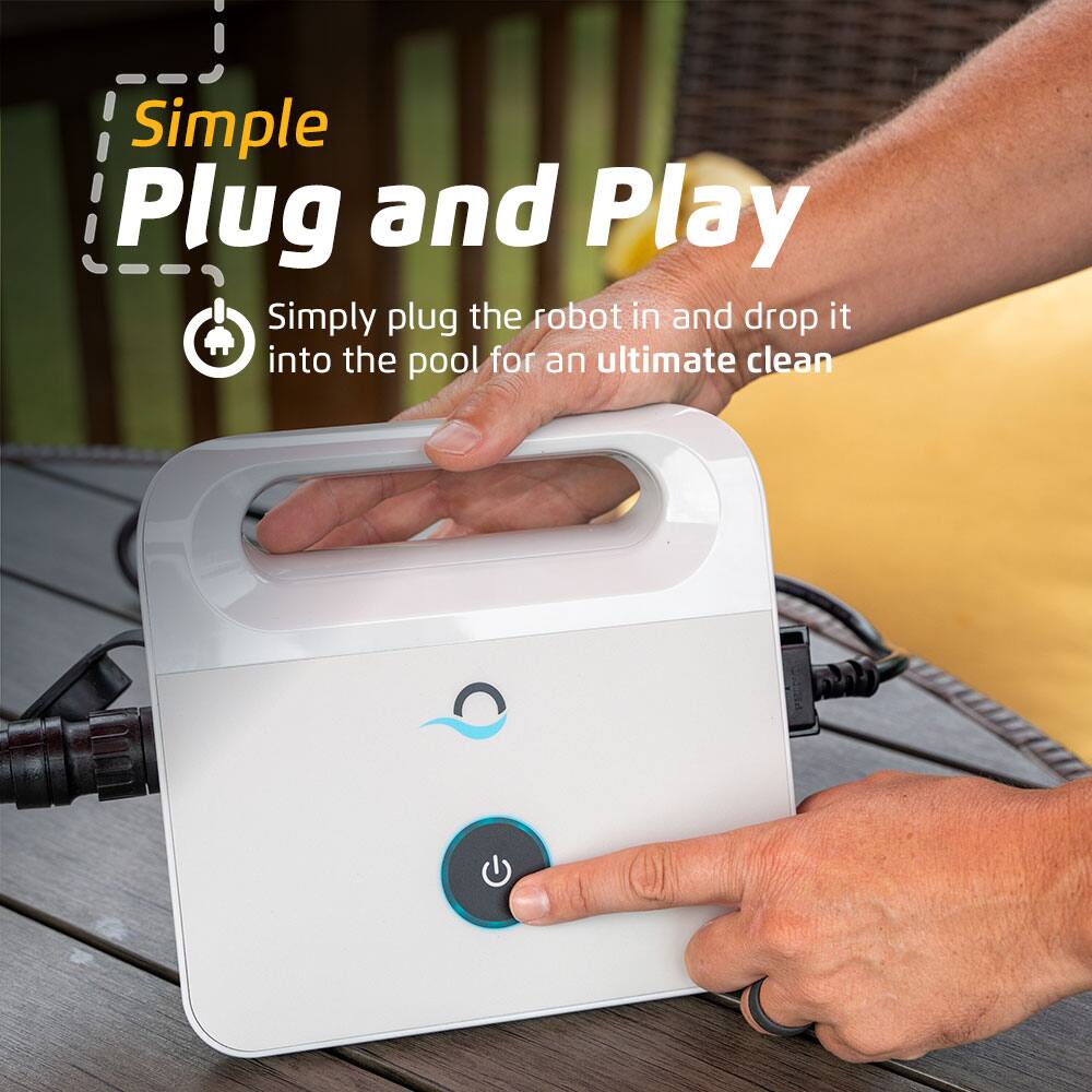 Simple Plug and Play: Simply plug the robot into the pool for an ultimate clean.