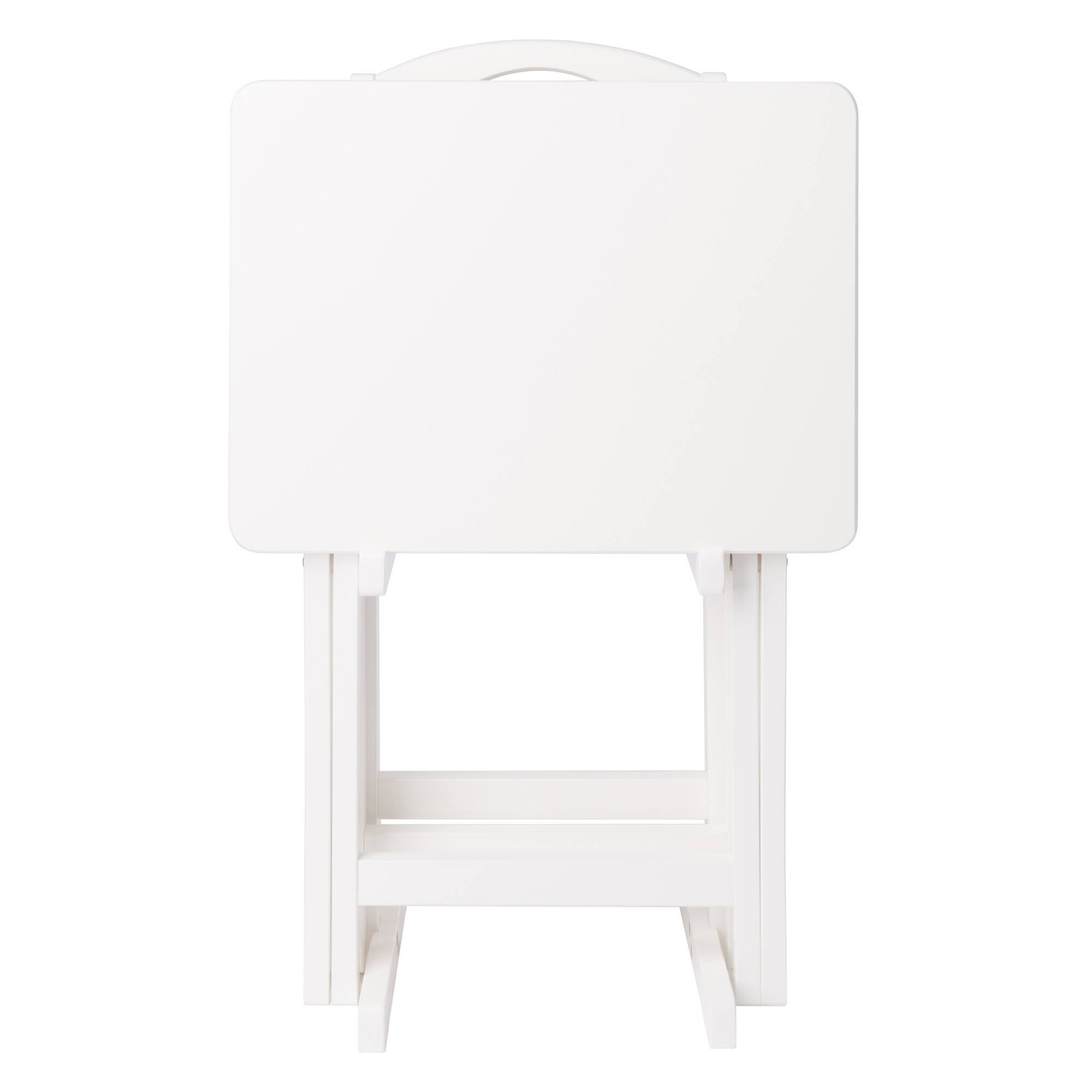 Alt View 3. Winsome Wood - Alex 5-Pc Snack Table Set - White.
