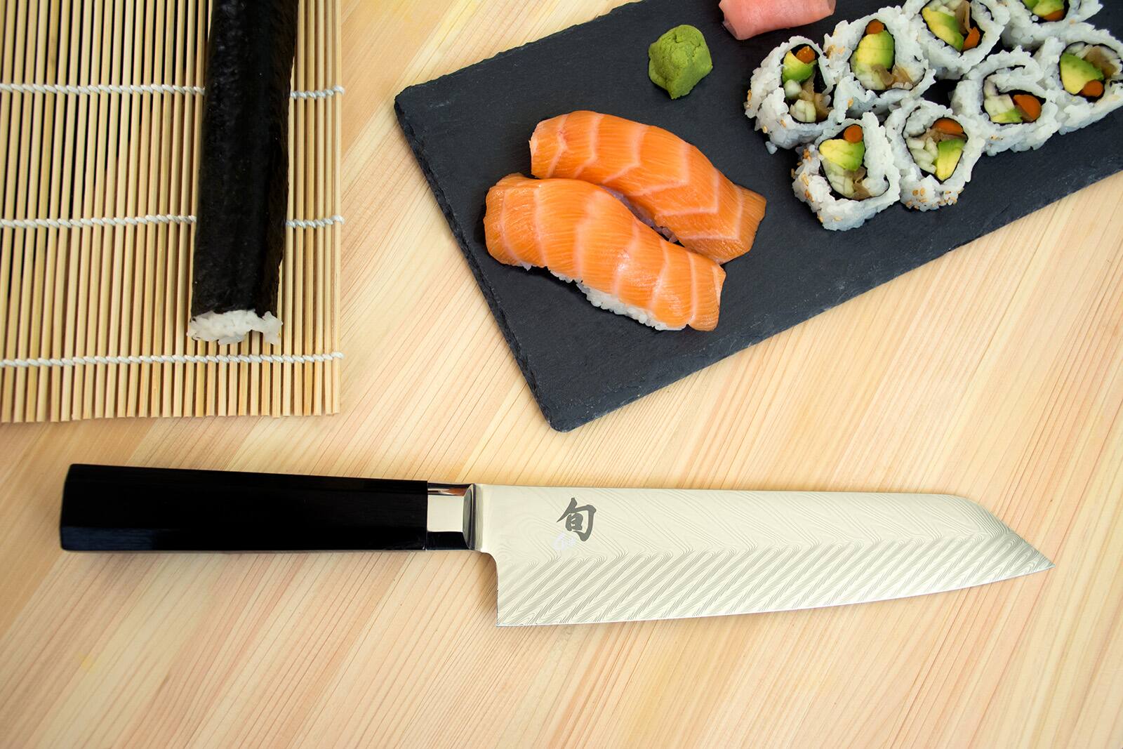 Alt View 4. Shun - Dual Core 8-Inch Kiritsuke Knife VG0017 - Black.