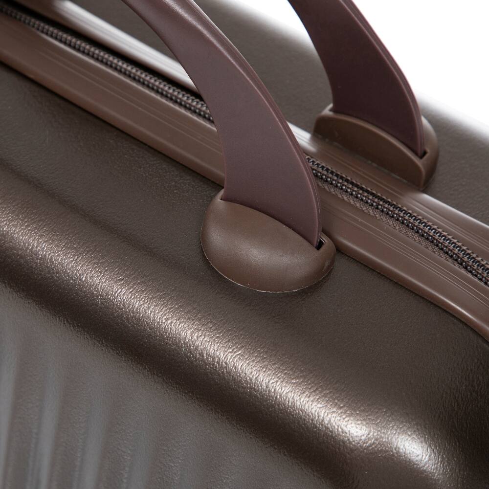 Alt View 9. Ropilly - Ropilly 2 Piece Luggage Set Front Opening Carry On with 14 Inch Cosmetic Case Brown - Brown.