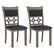 Front. Costway - Upholstered Dining Chair Set of 2 Armless Chair with Padded Backrest & Seat - Cappuccino, Black.