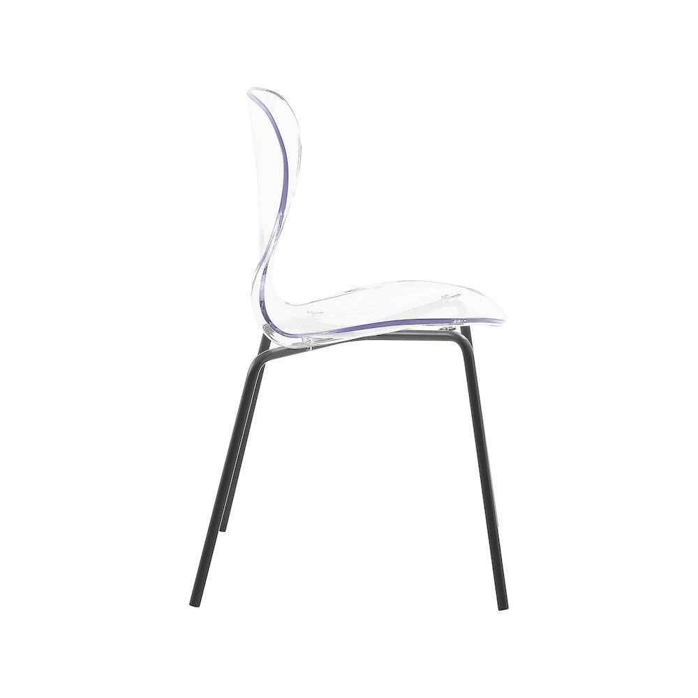 Alt View 2. Meridian Furniture - Clarion Matte Black Dining Chair, Set of 2 - Black.