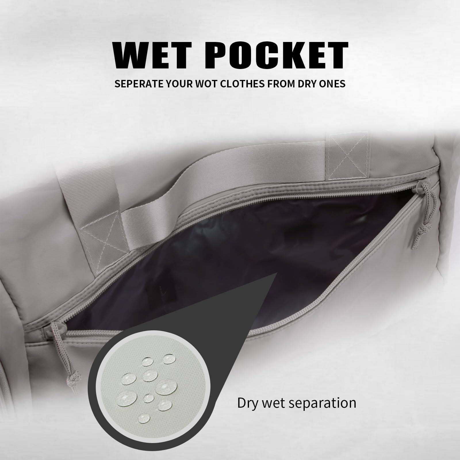 WET POCKET  
SEPERATE YOUR WET CLOTHES FROM DRY ONES  

Dry wet separation