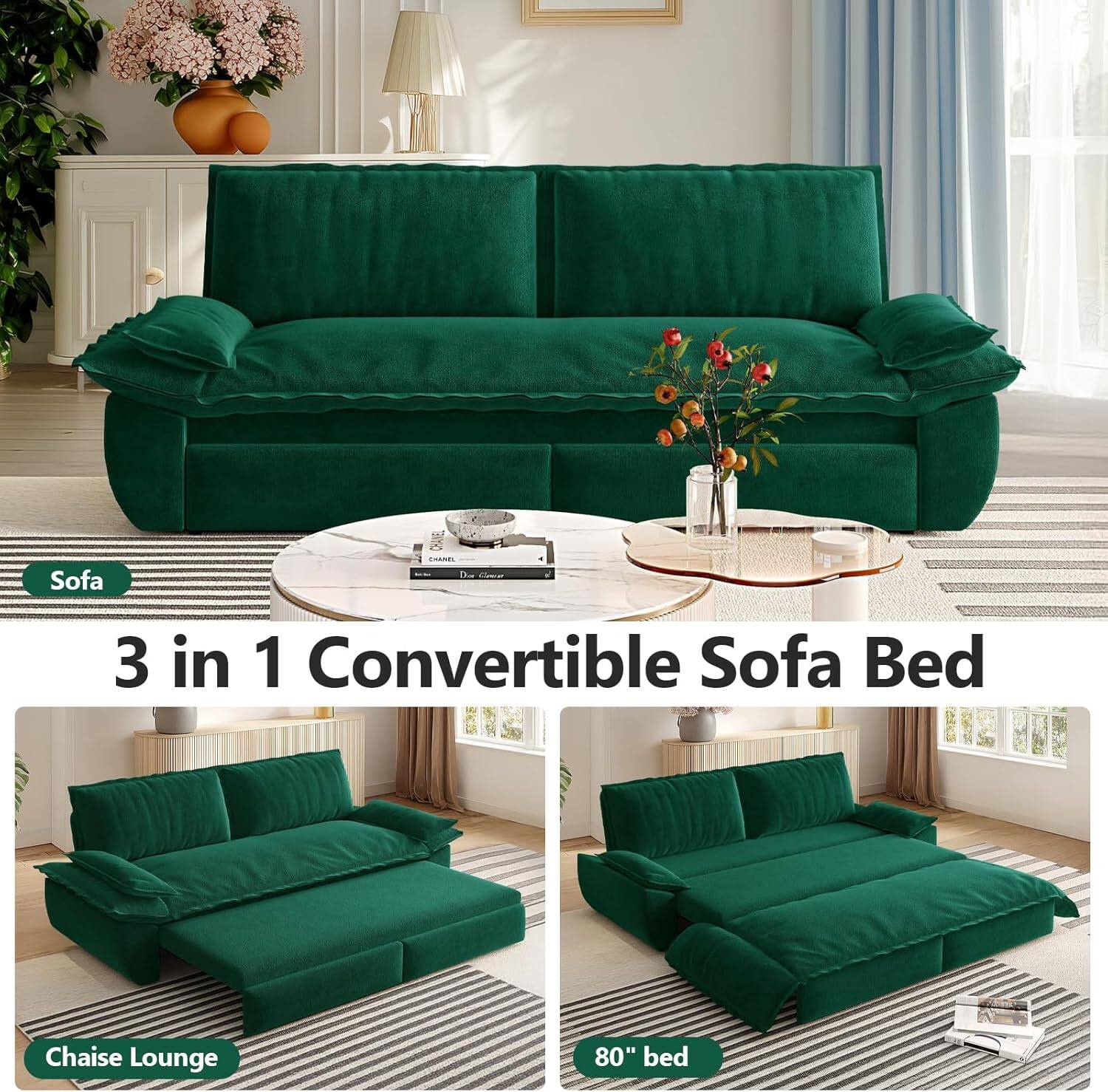 Sofa E - 3 in 1 Convertible Sofa Bed Chaise Lounge 80" bed

Sofa

3 in 1 Convertible Sofa Bed

Chaise Lounge

80" bed