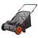 Front. VEVOR - Push Lawn Sweeper, 21inch Leaf & Grass Collector, Strong Plastic Wheels & Heavy Duty Thickened Steel Durable to Use - Black.