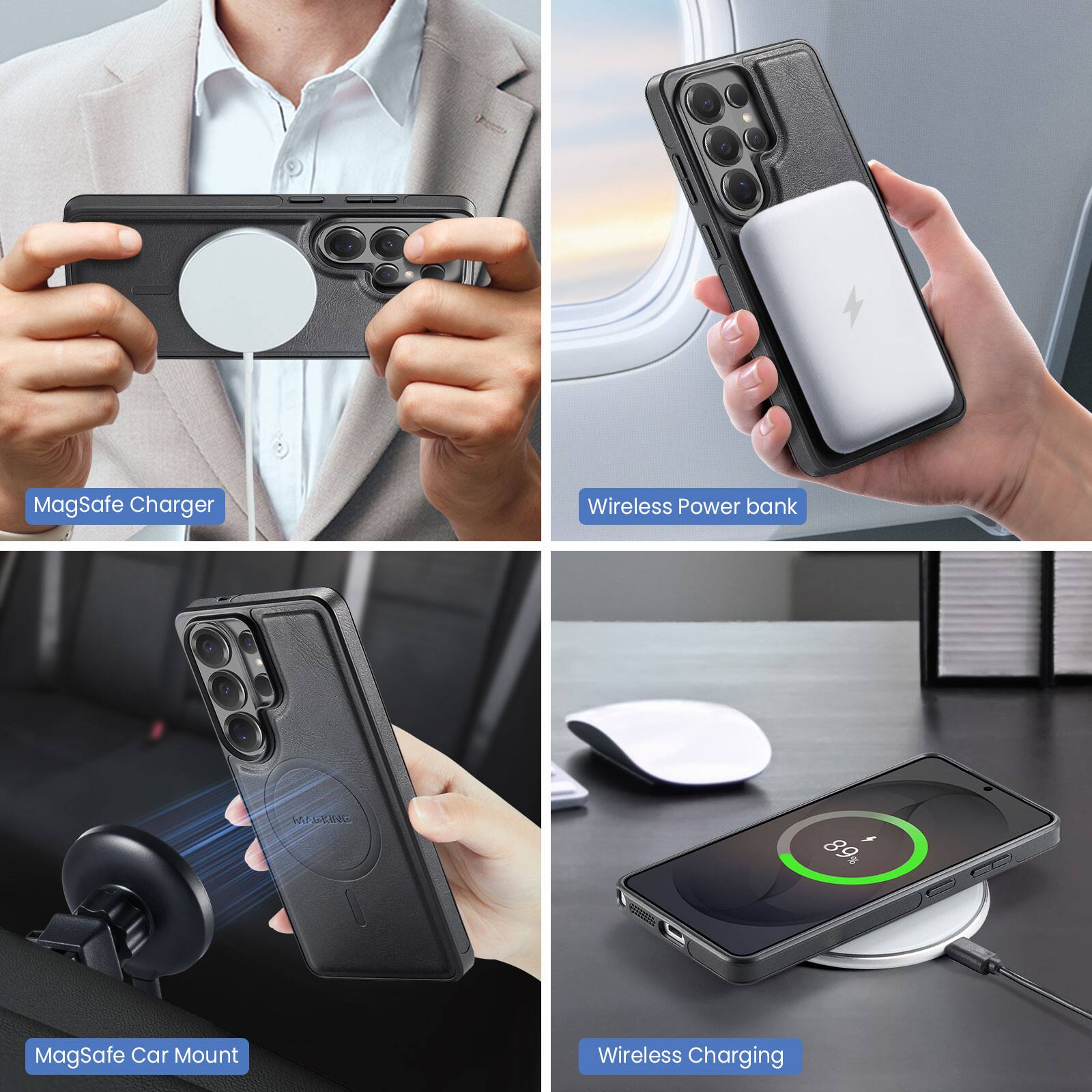 MagSafe Charger Wireless Power bank U d QRS 89 - MagSafe Car Mount Wireless Charging