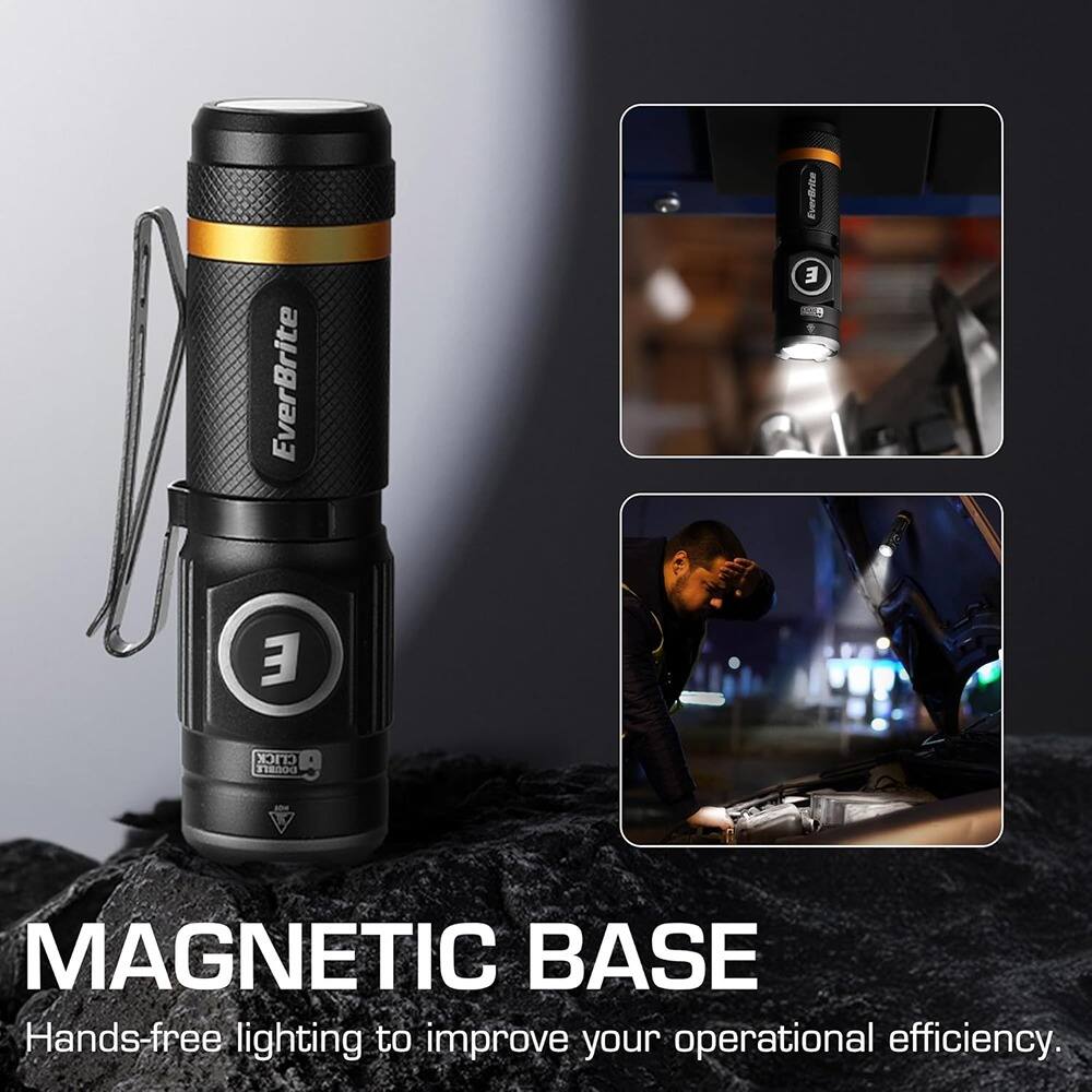Alt View 2. Schertz - 500 Lumen Mini Flashlight – Rechargeable USB-C, Magnetic, 5 Light Modes.