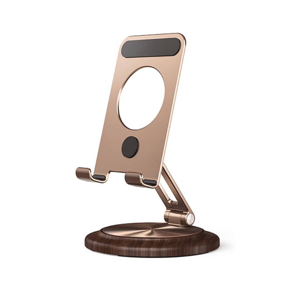 Front. Surge Circuit - ROTATABLE DESKTOP PHONE STAND - Brown.