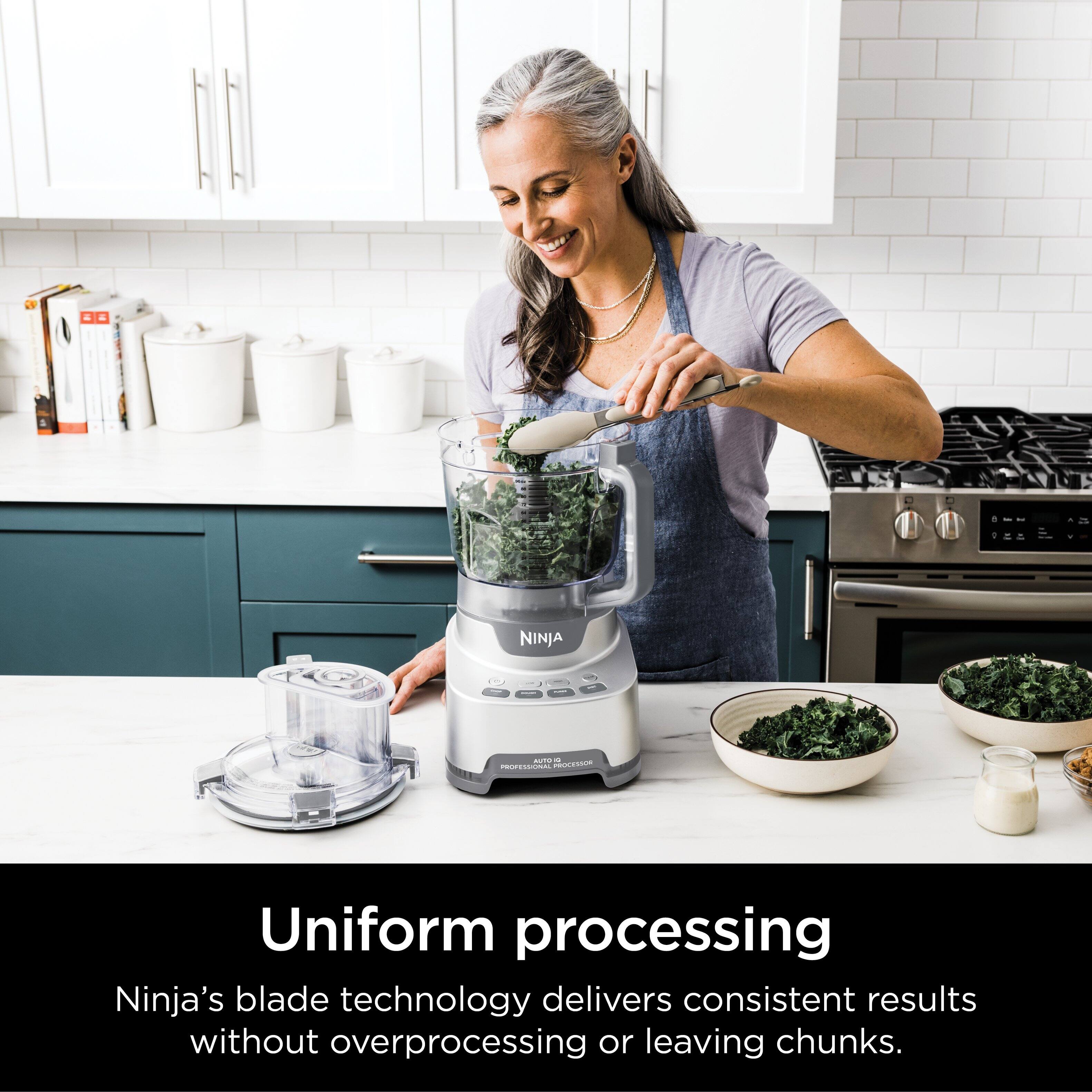 Uniform processing Ninja's blade technology delivers consistent results without overprocessing or leaving chunks.