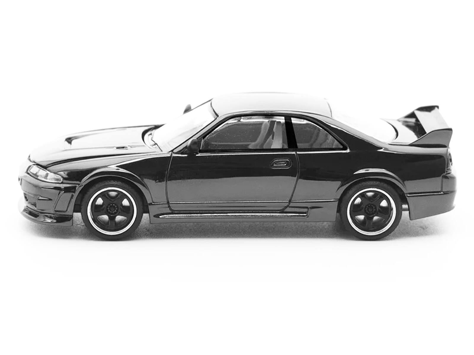 Alt View 1. Pop Race - GTR R33 400R RHD (Right Hand Drive) Dark Chrome "The Dark Chrome Series" 1/64 Die-Cast Model Car by Pop Race.